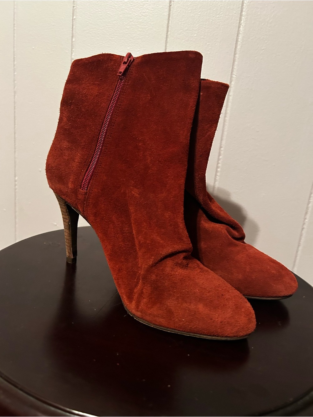 Free People Suede Stacked Heel Ankle Boots